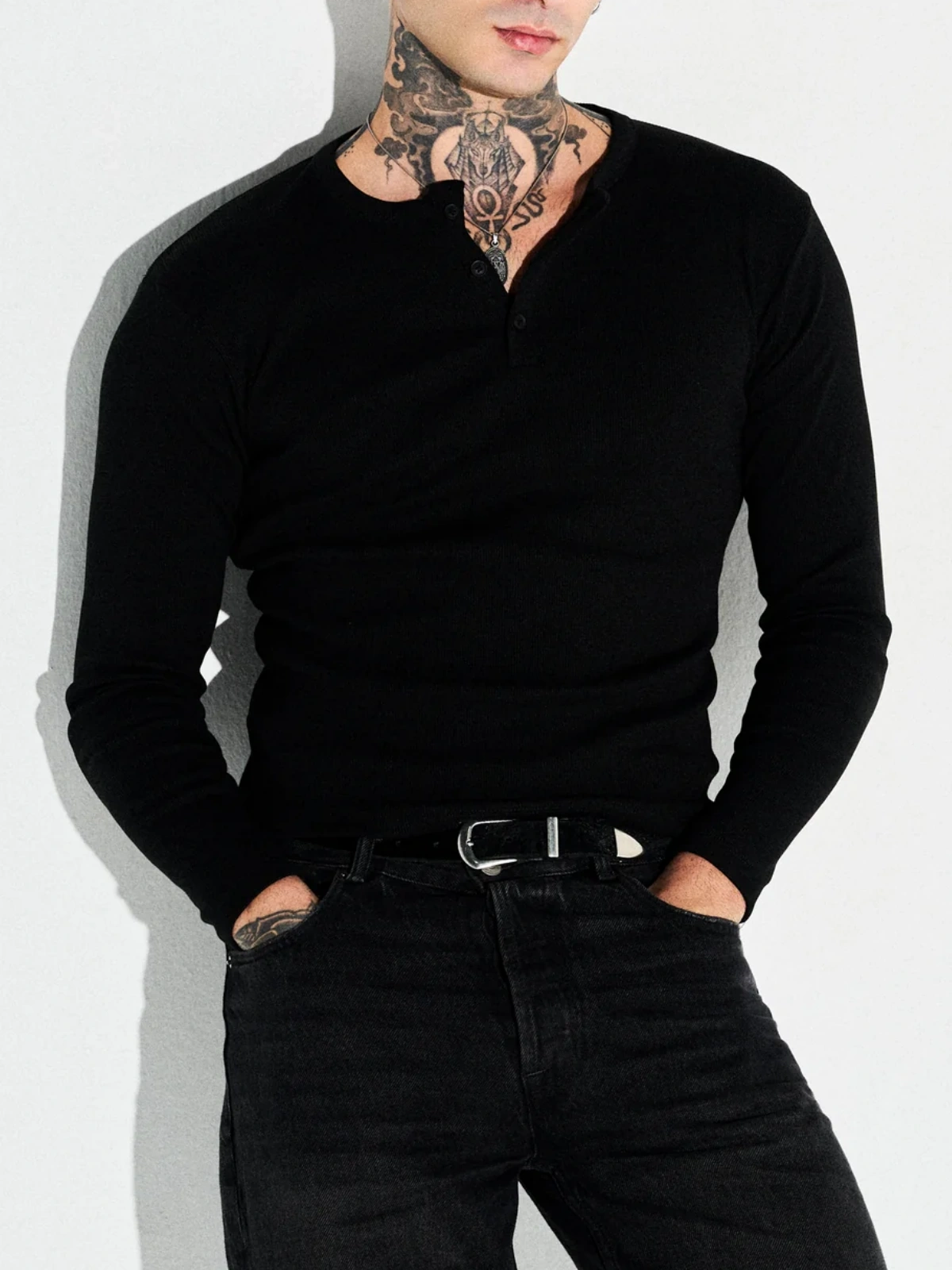CLASSIC SLIM FIT HENLEY 