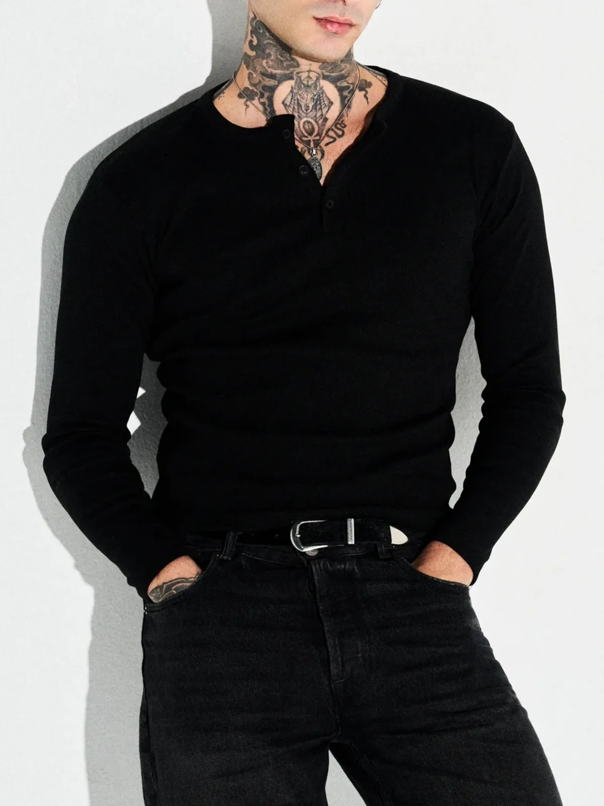 CLASSIC SLIM FIT HENLEY 