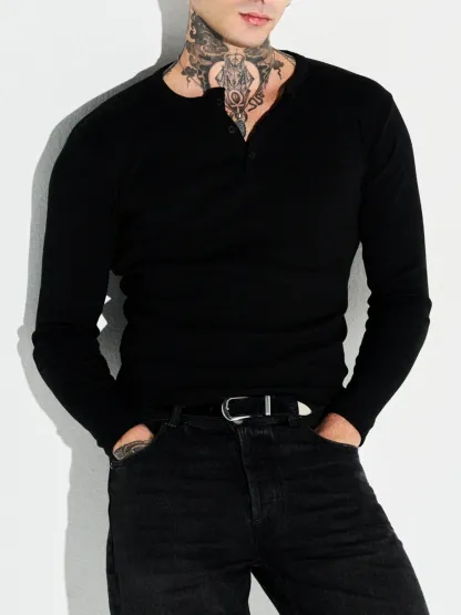 CLASSIC SLIM FIT HENLEY 