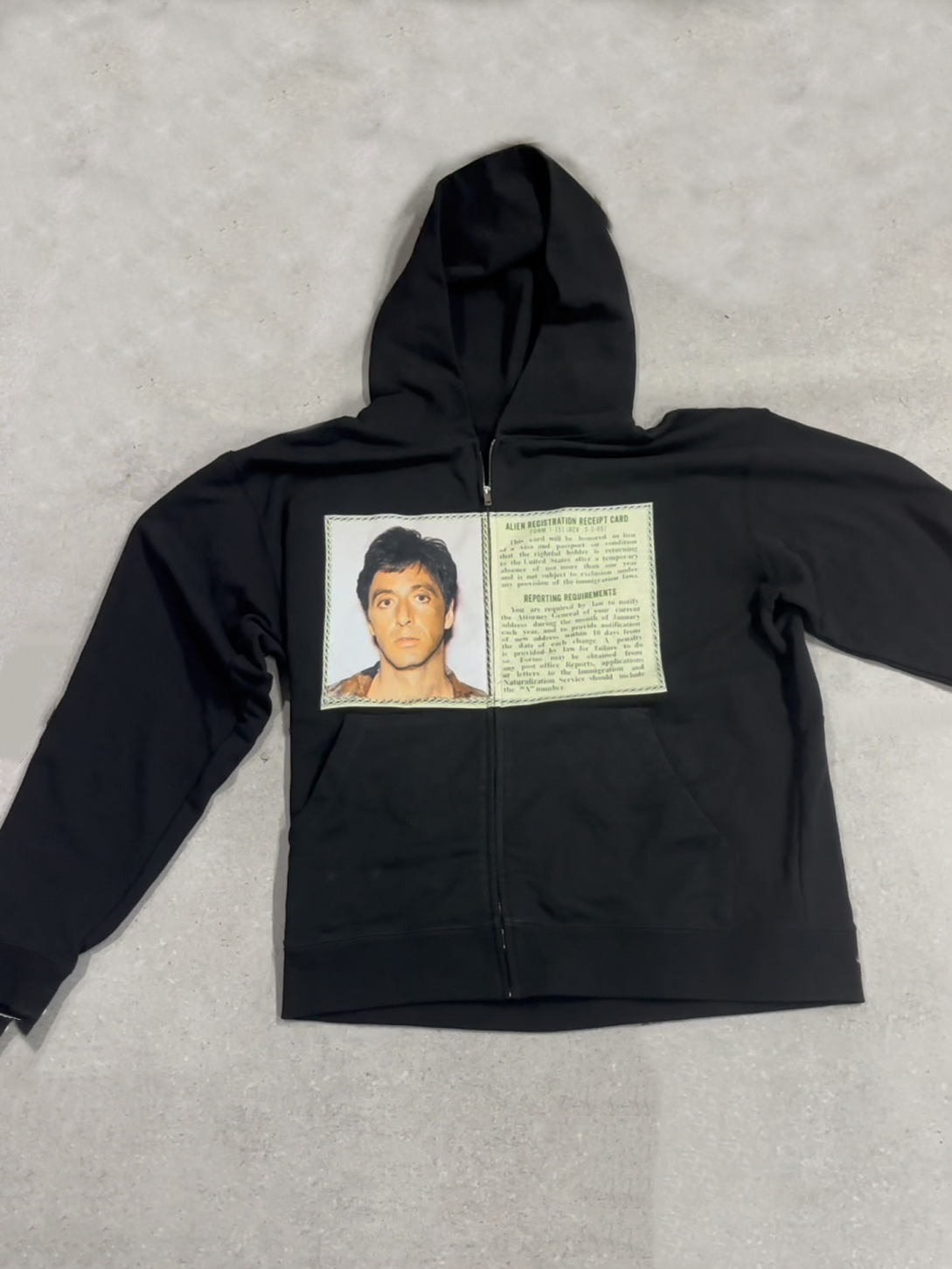 SCARFACE ID ZIP UP HODDIE