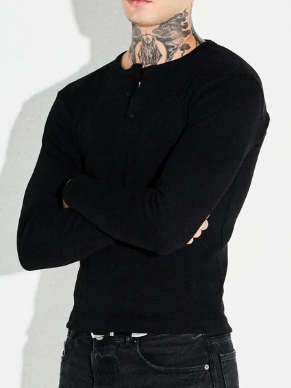 CLASSIC SLIM FIT HENLEY 