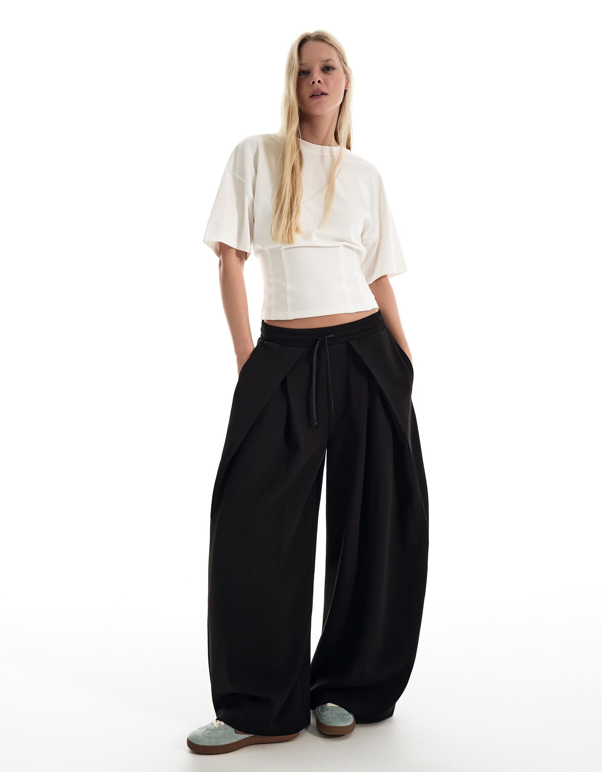 NEOPRENE WIDE TROUSERS