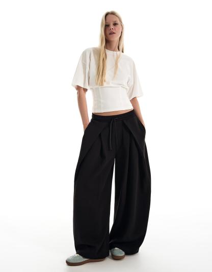 NEOPRENE WIDE TROUSERS