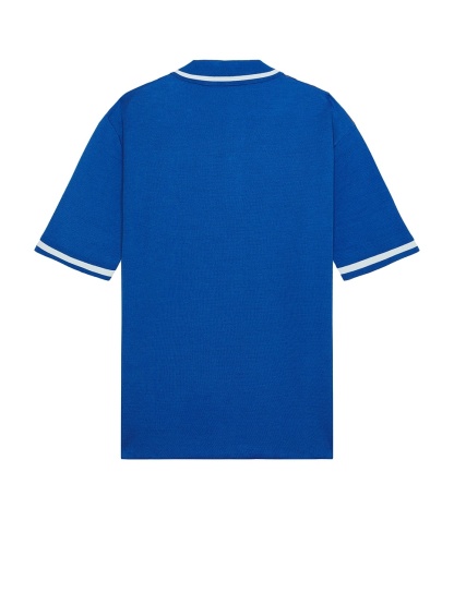 CONTRAST SLEEVE PLAID COTTON POLO