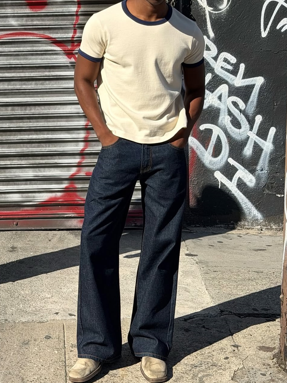 TOKYO RAW STRAIGHT-WIDE JEANS