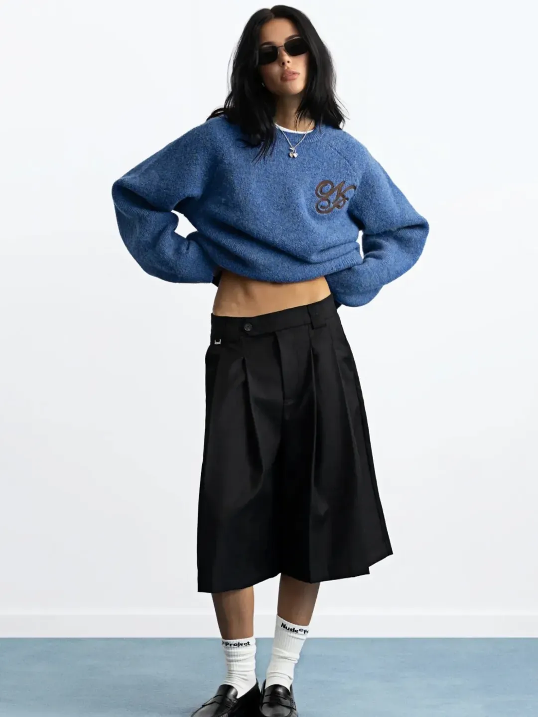 MELANGE BOXY KNIT SWEATER