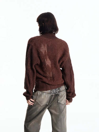 Vintage Fencing Inspired Knit Sweater