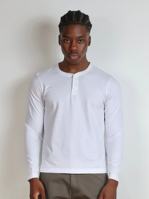 CROP MUSCLE TEE | HENLEY LONG SLEEVE