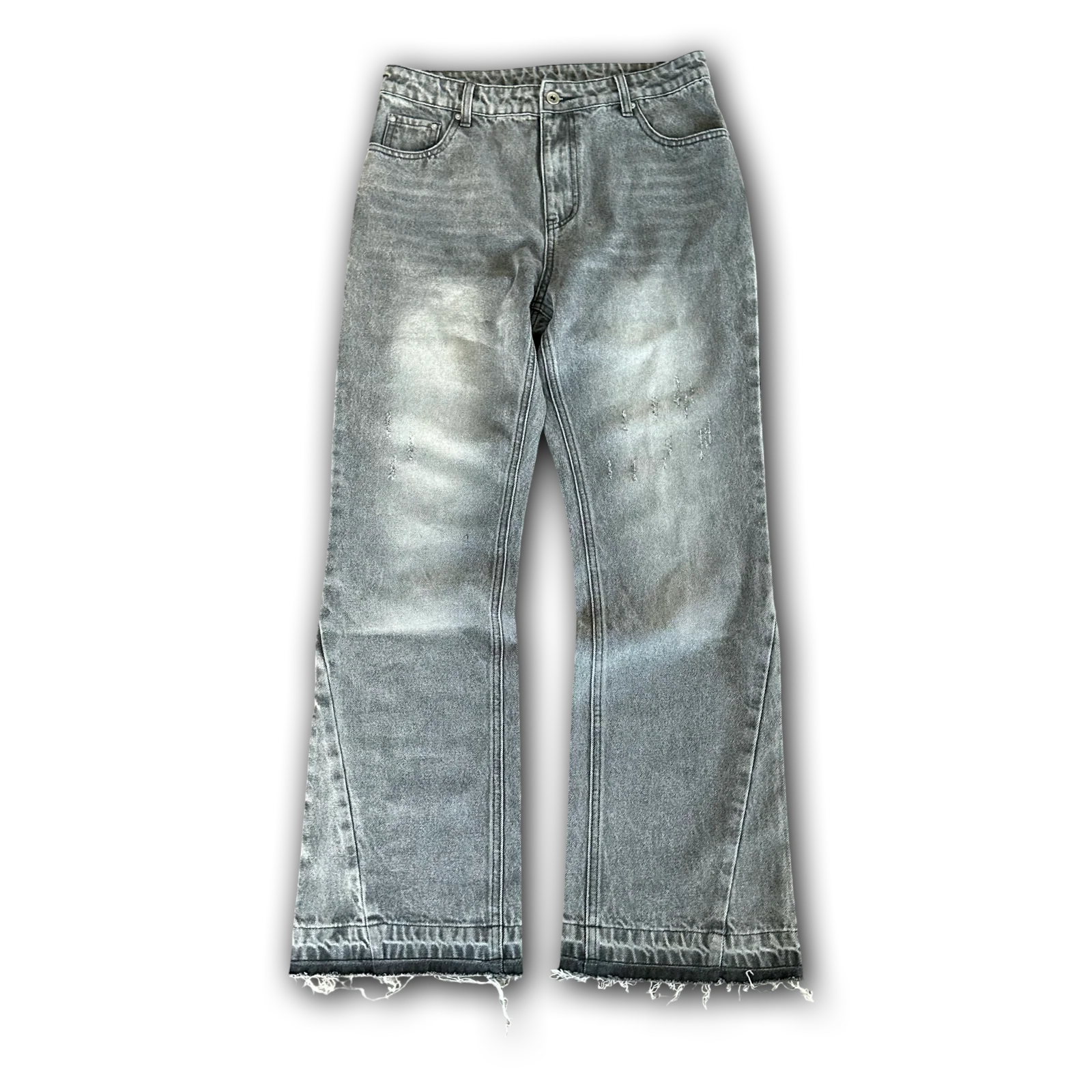 RAW EDGE GREY WASH DENIM
