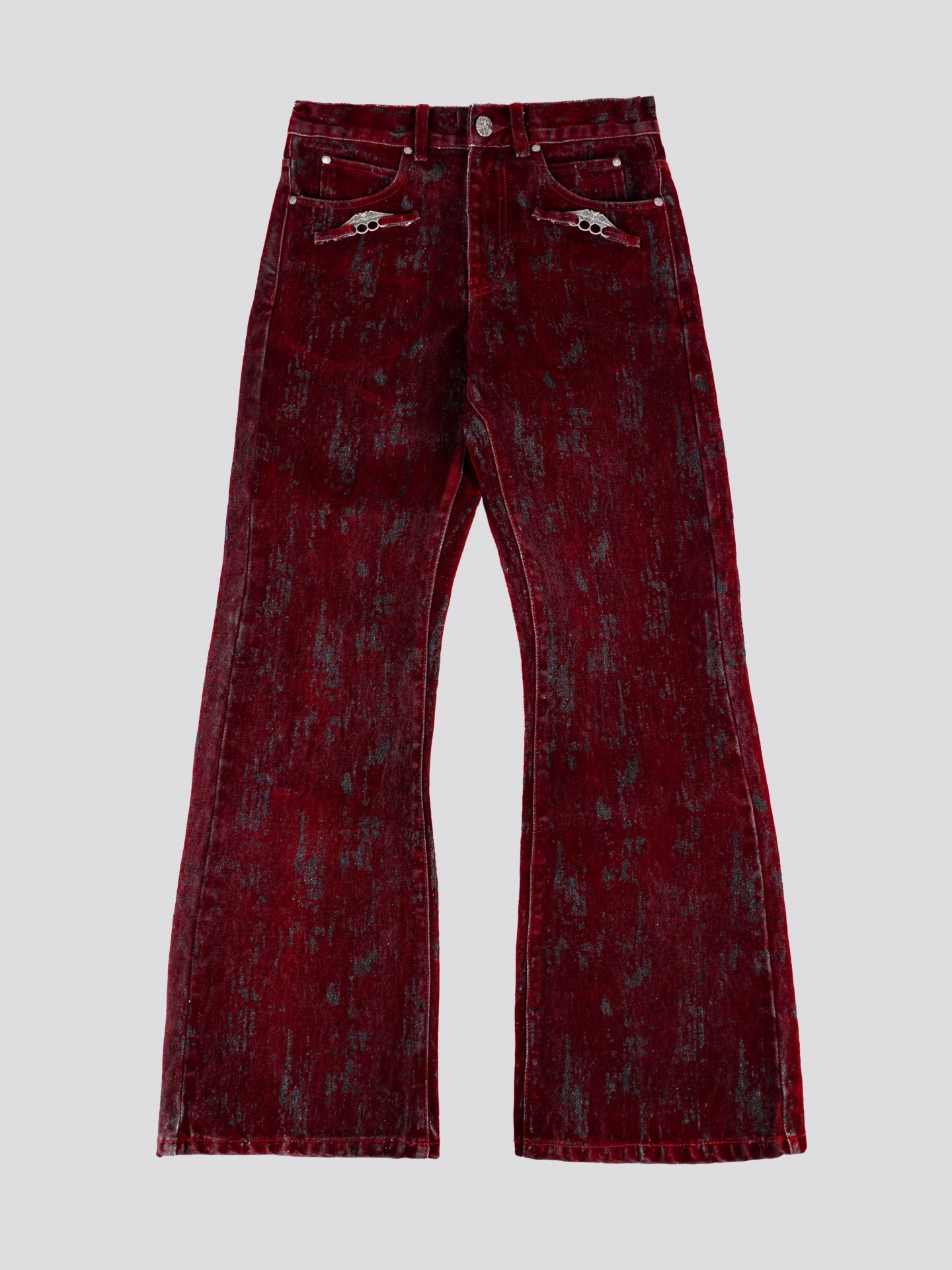 KNUCKLE BOOTCUT VELVET PANTS