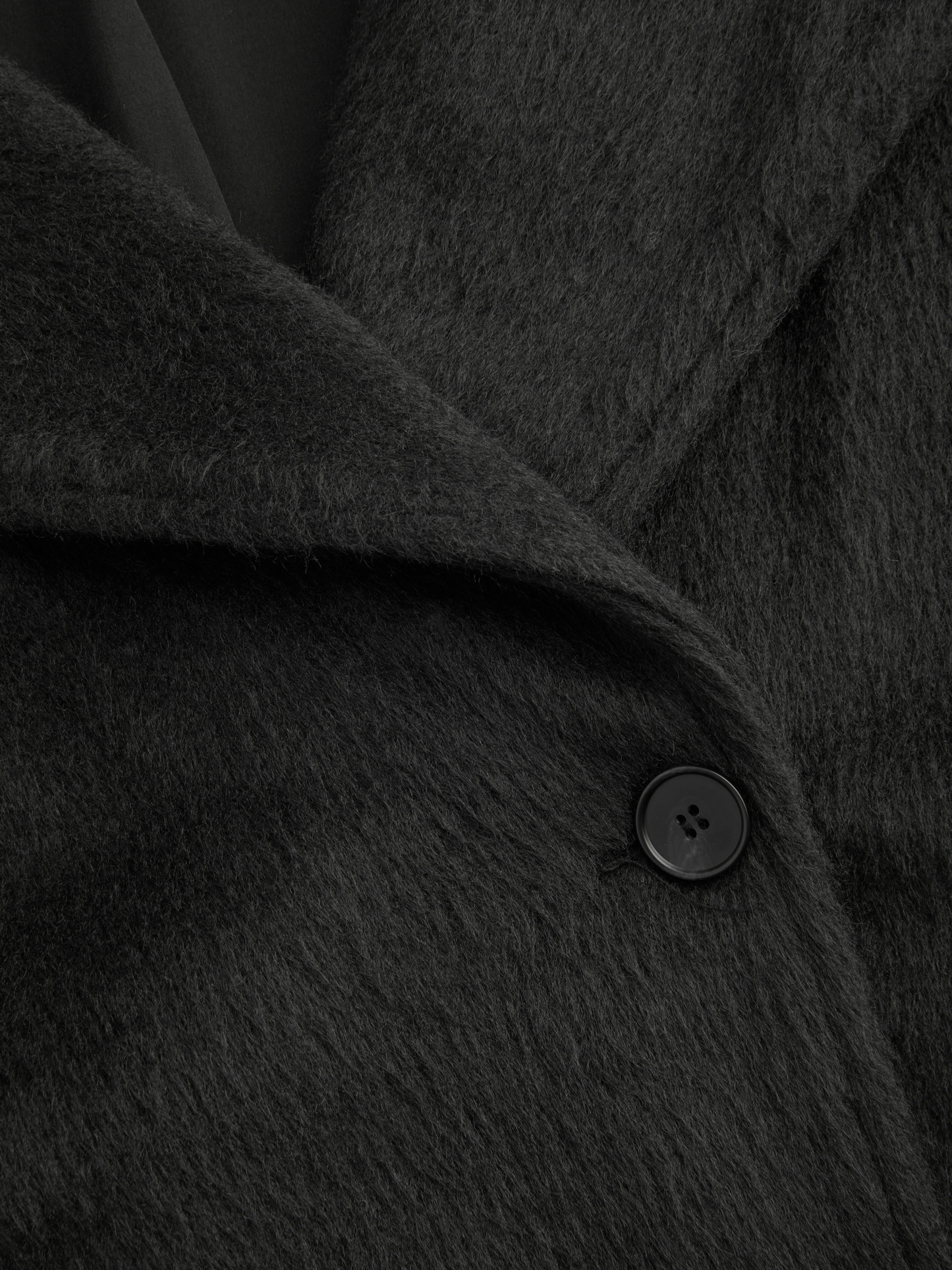 Wool-look Funnel Neck Long Sleeve Oversized Jacket