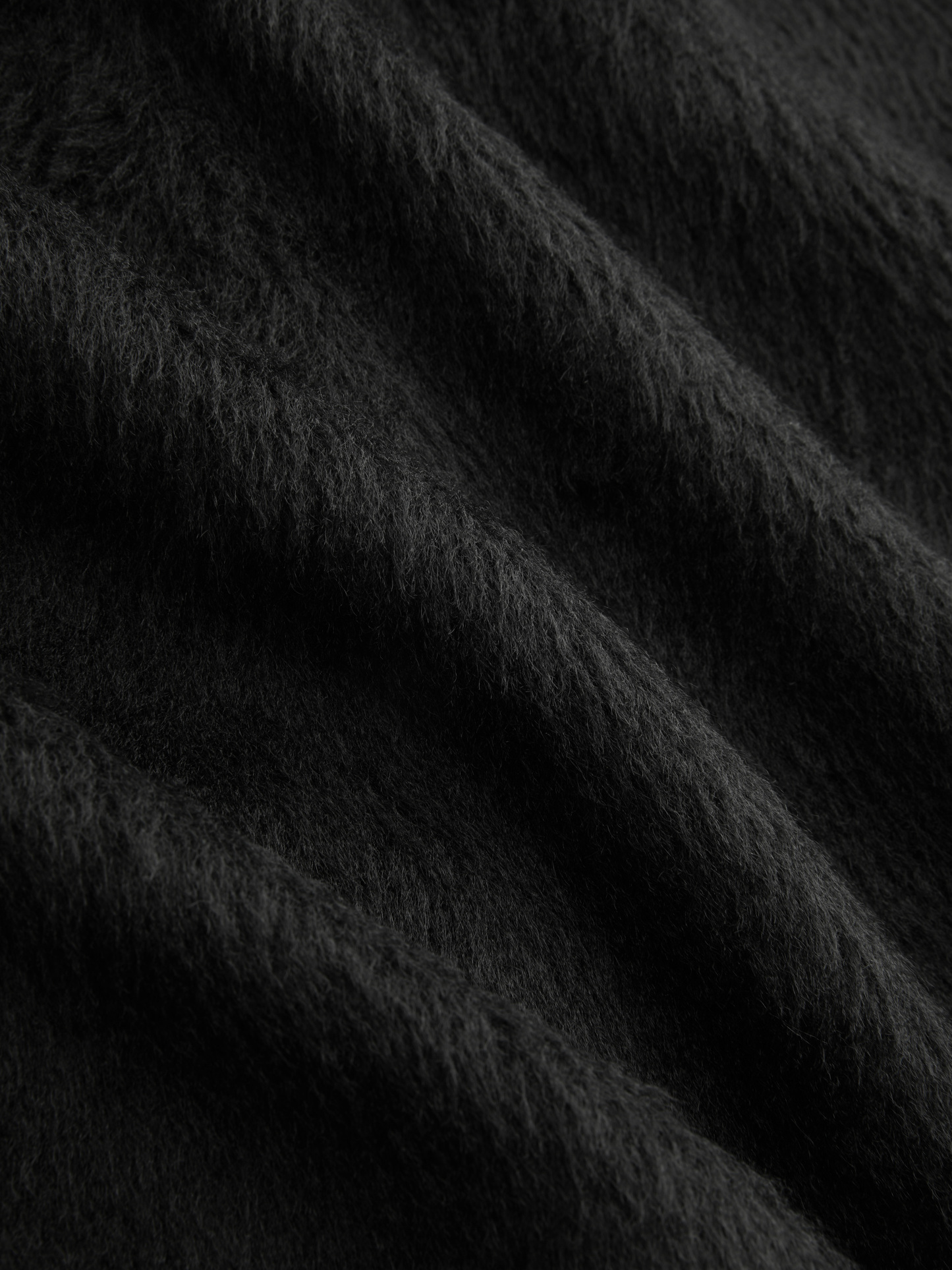 Wool-look Funnel Neck Long Sleeve Oversized Jacket