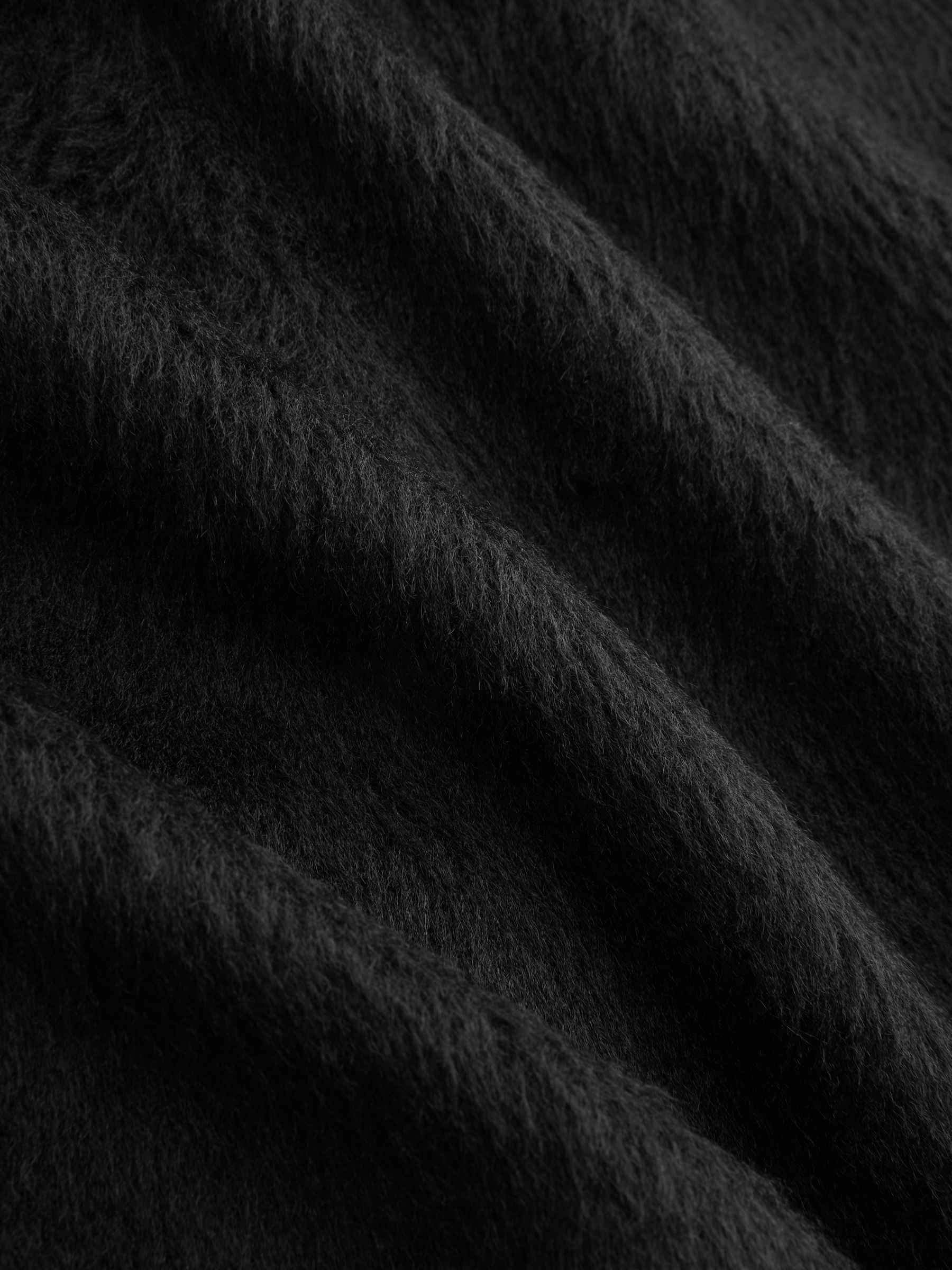 Wool-look Funnel Neck Long Sleeve Oversized Jacket