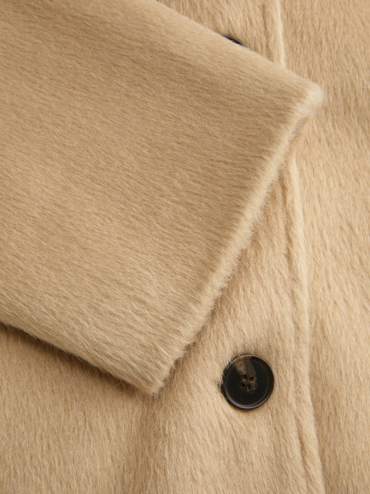 Wool-look Funnel Neck Long Sleeve Oversized Jacket