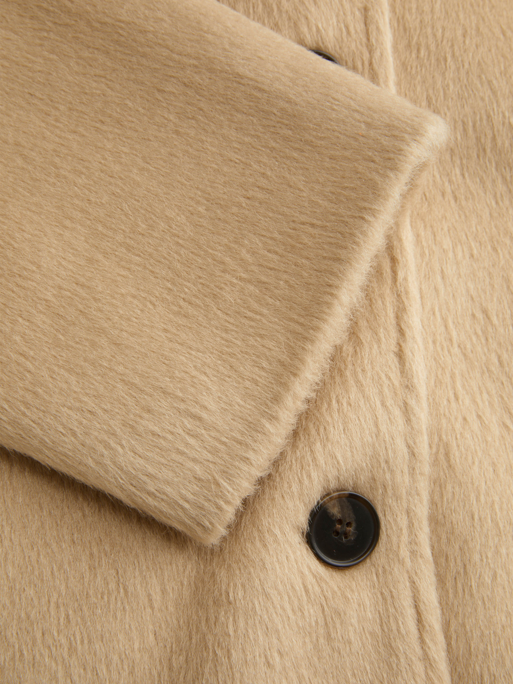 Wool-look Funnel Neck Long Sleeve Oversized Jacket