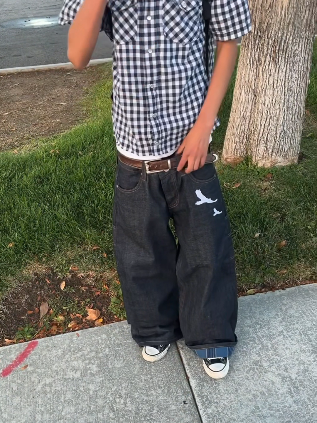 13OZ PLAID-LINED SELVEDGE DENIM