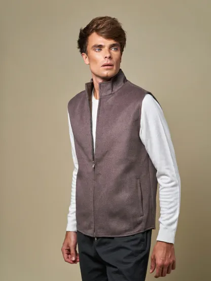 WOOL REVERSIBLE GILET