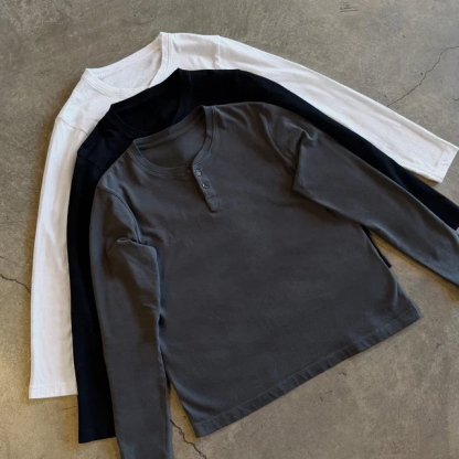 CROP MUSCLE TEE | HENLEY LONG SLEEVE