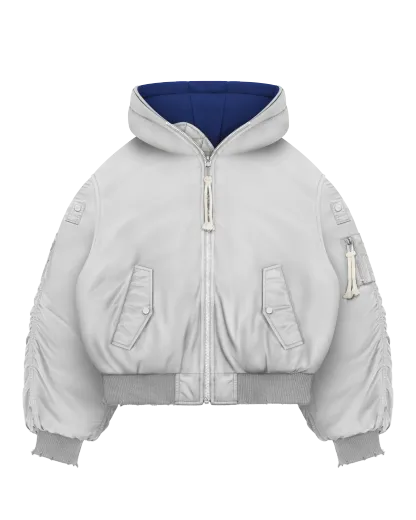 Reaven Black Fur Bomber Jacket