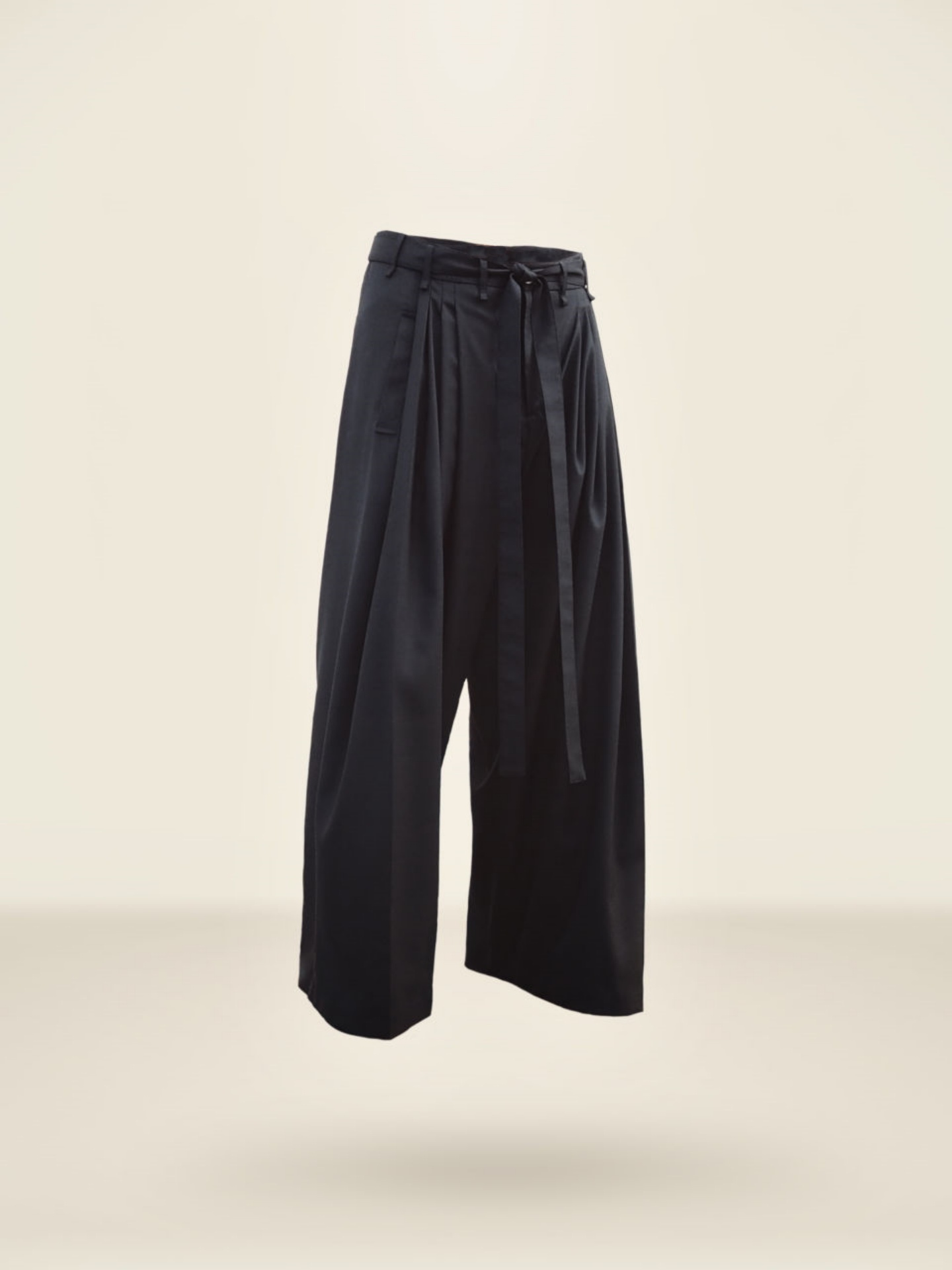 COLOR-BLOCK PLEATED TROUSERS
