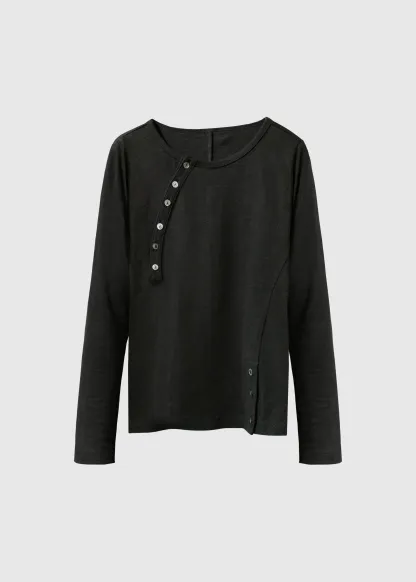 CURVED BUTTON HENLEY