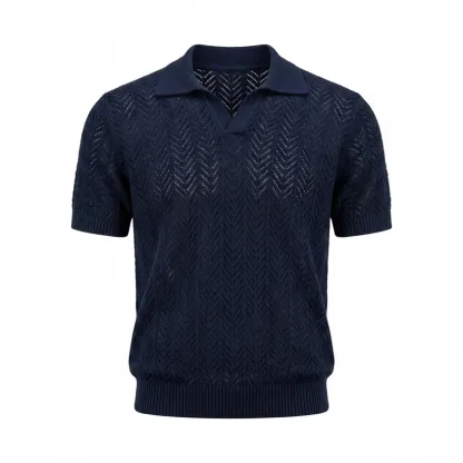 Knit polo shirt