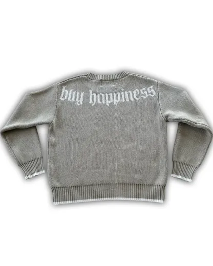 “BUY HAPPINESS” KNIT