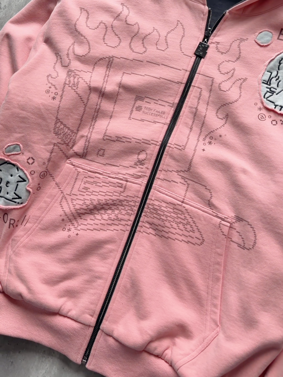 ''Error'' Pink Hoodie