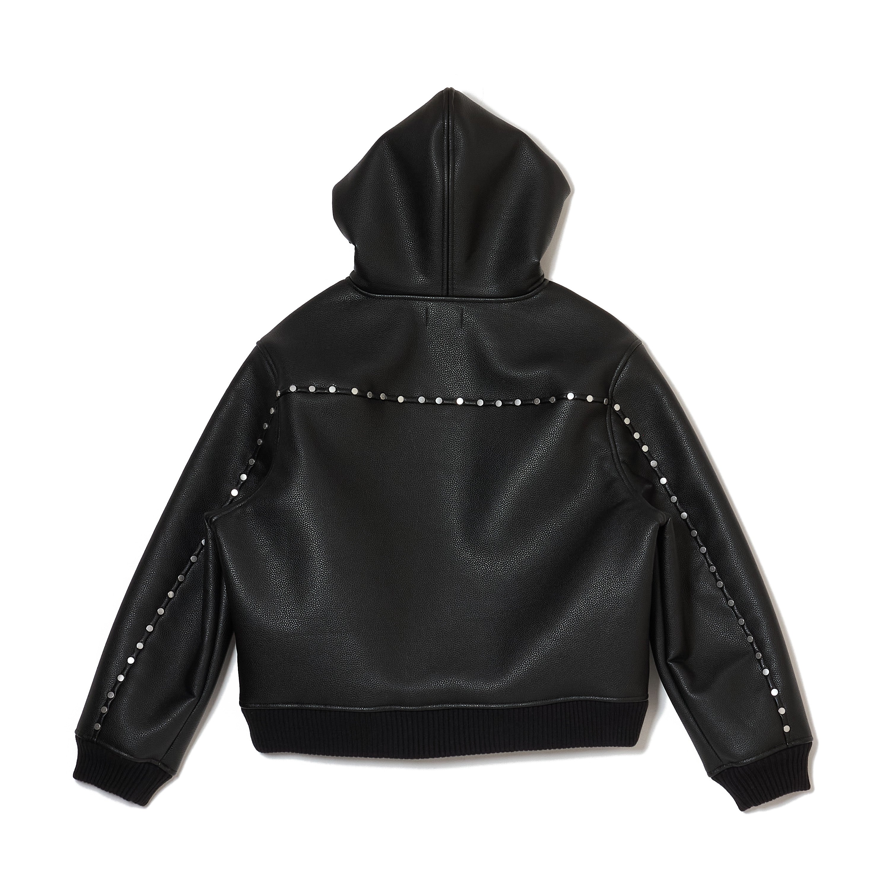 HOODED STUDDED BOMBER