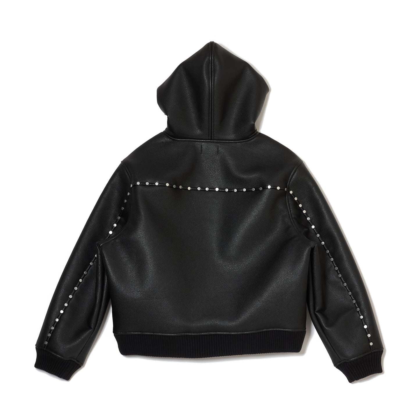 HOODED STUDDED BOMBER