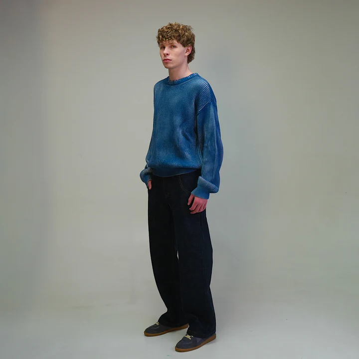 Taupe Washed Knitted Sweater