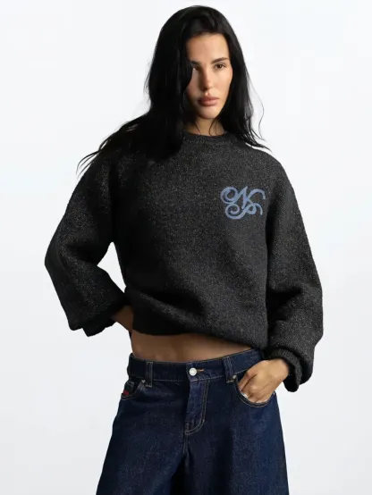 MELANGE BOXY KNIT SWEATER
