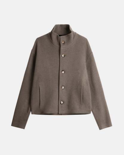 High Collar Wool Jacket