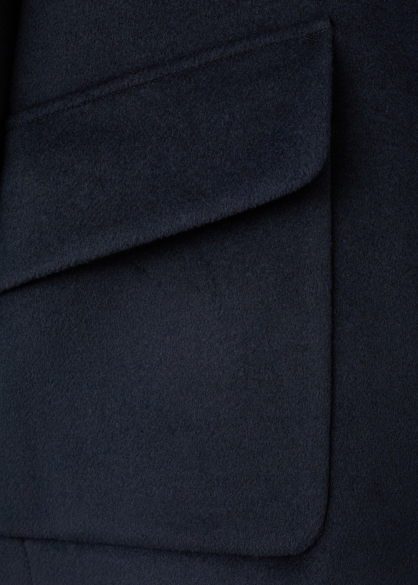 Wool funnel-neck coat