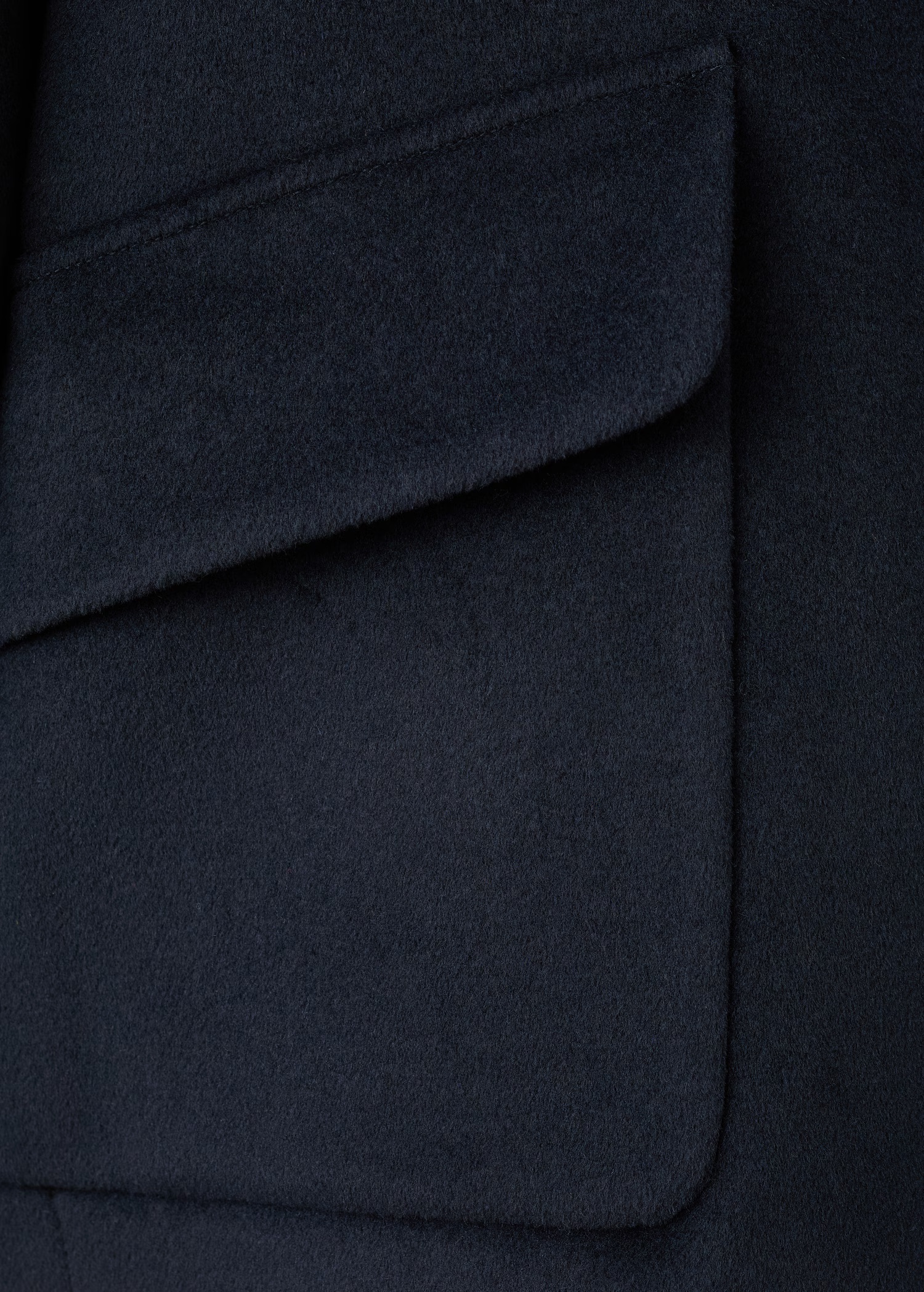 Wool funnel-neck coat