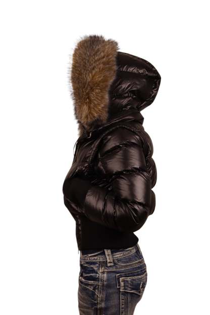3 in 1 00s leather laqué jacket