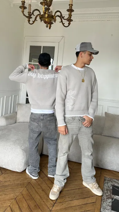 “BUY HAPPINESS” KNIT