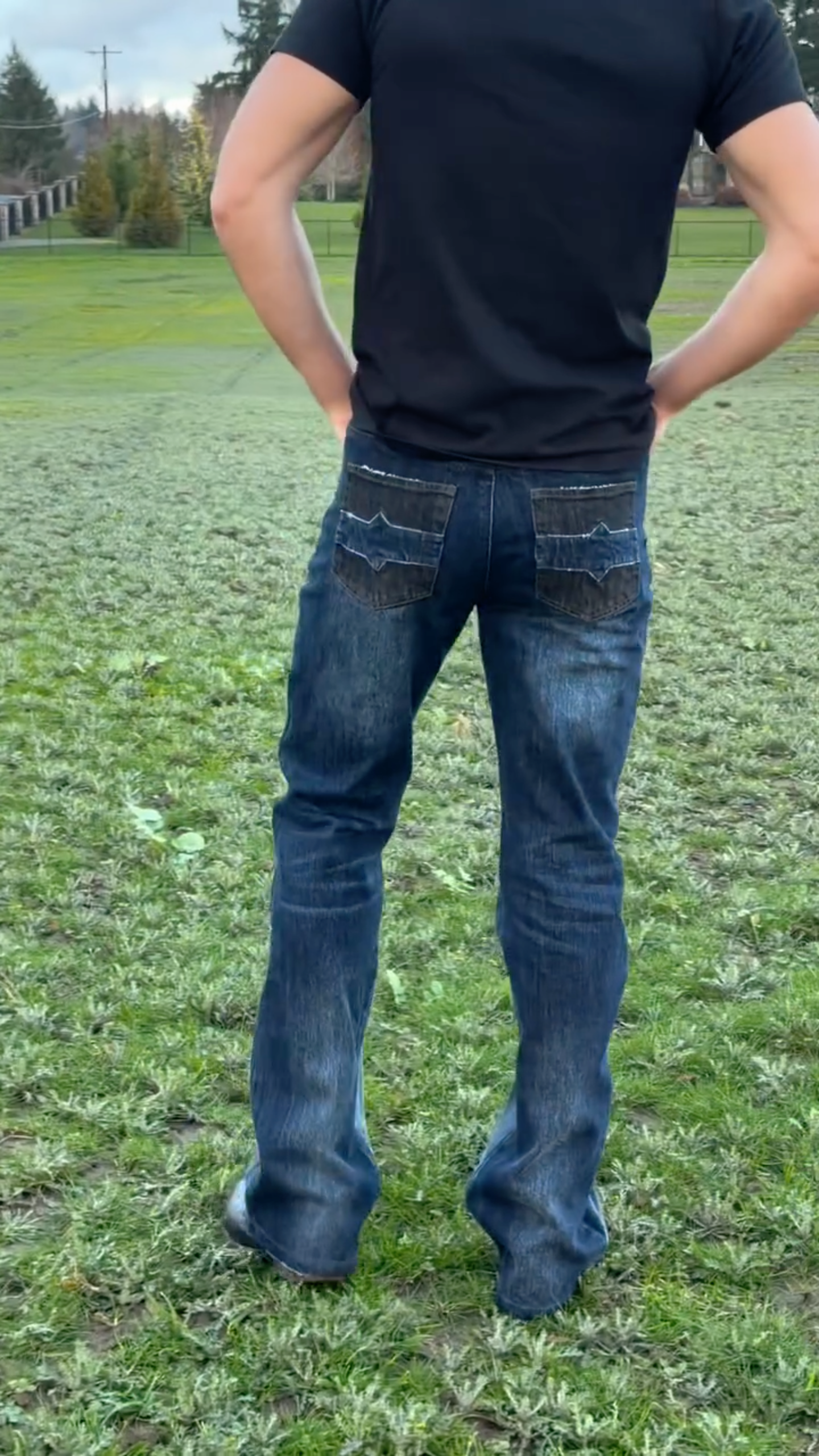 Vintage Washed Bootcut Jeans