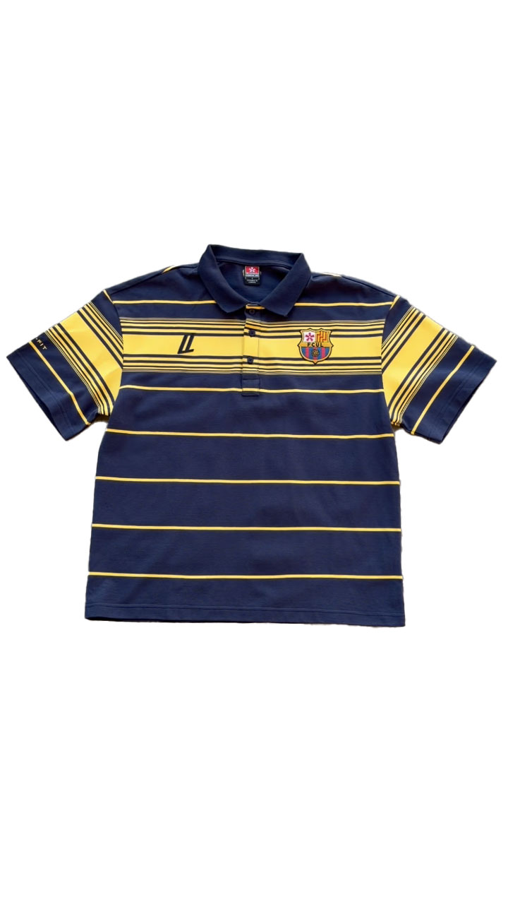 Navy Gold Stripe Polo & Brown Gold Stripe Polo