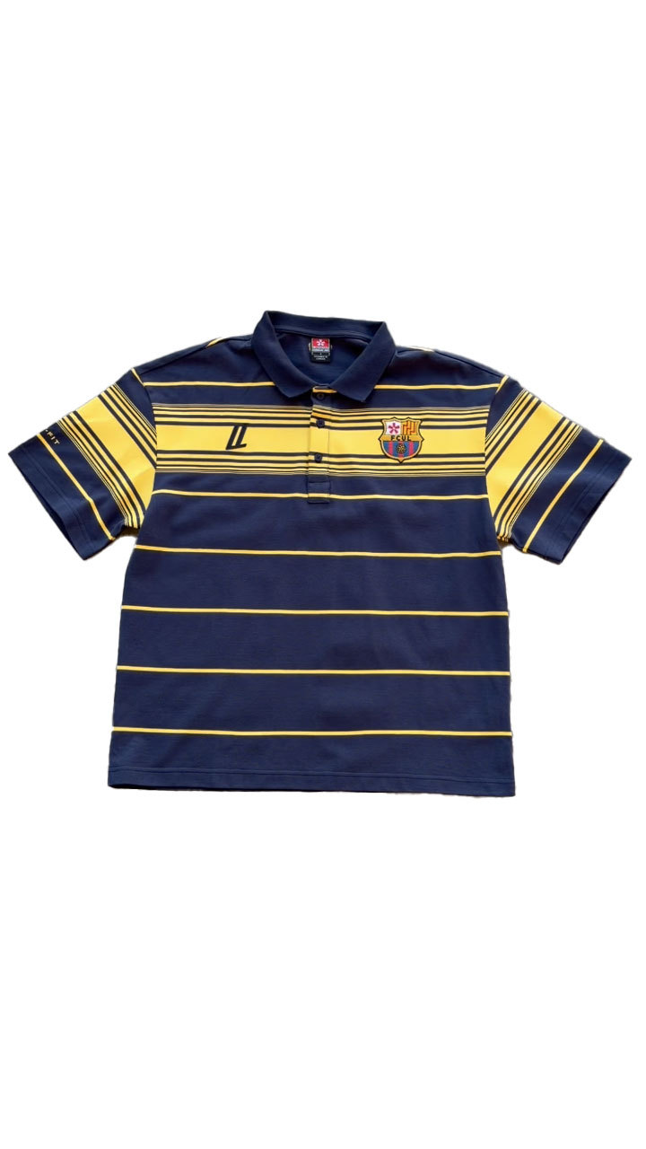 Navy Gold Stripe Polo & Brown Gold Stripe Polo