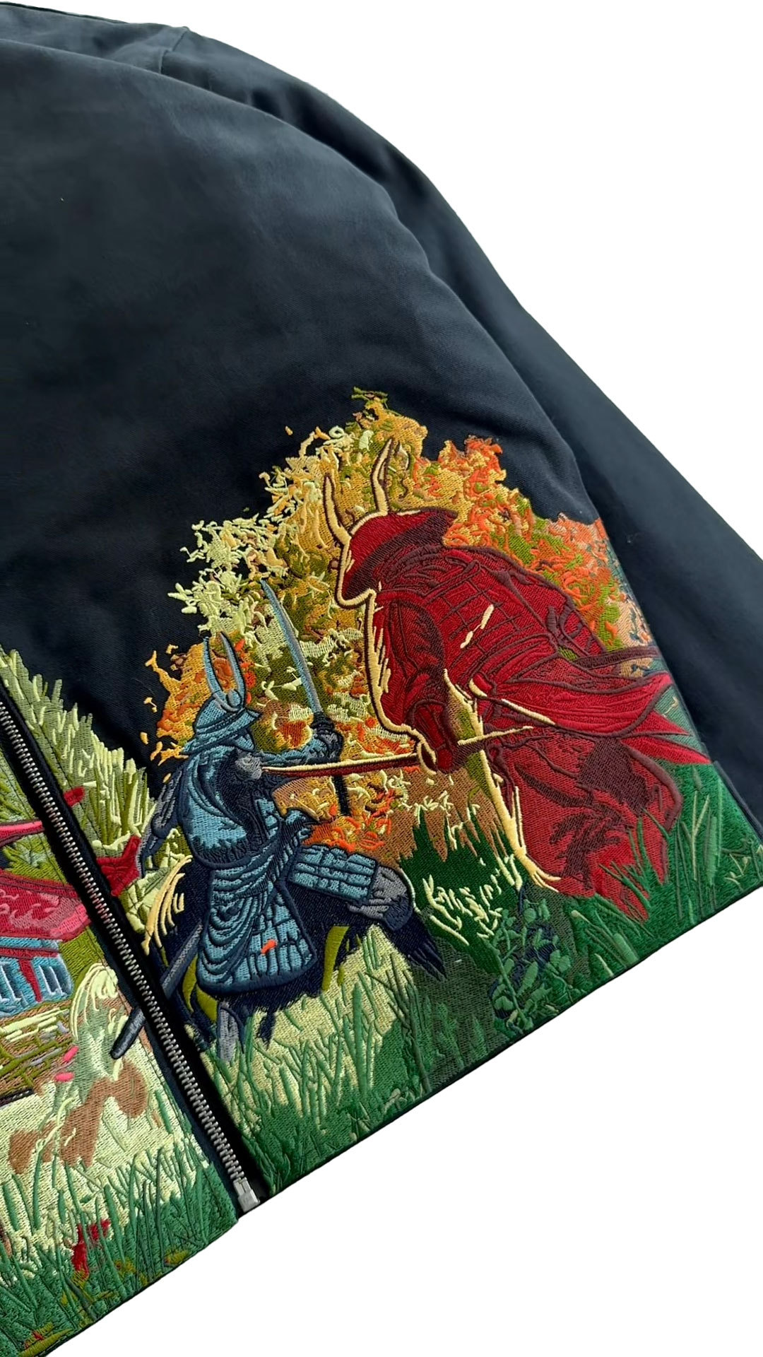 Samurai Duel Embroidered Work Jacket
