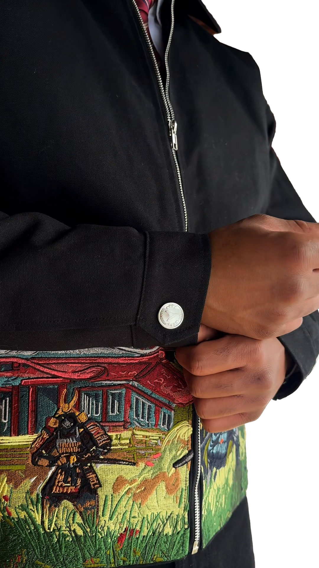 Samurai Duel Embroidered Work Jacket
