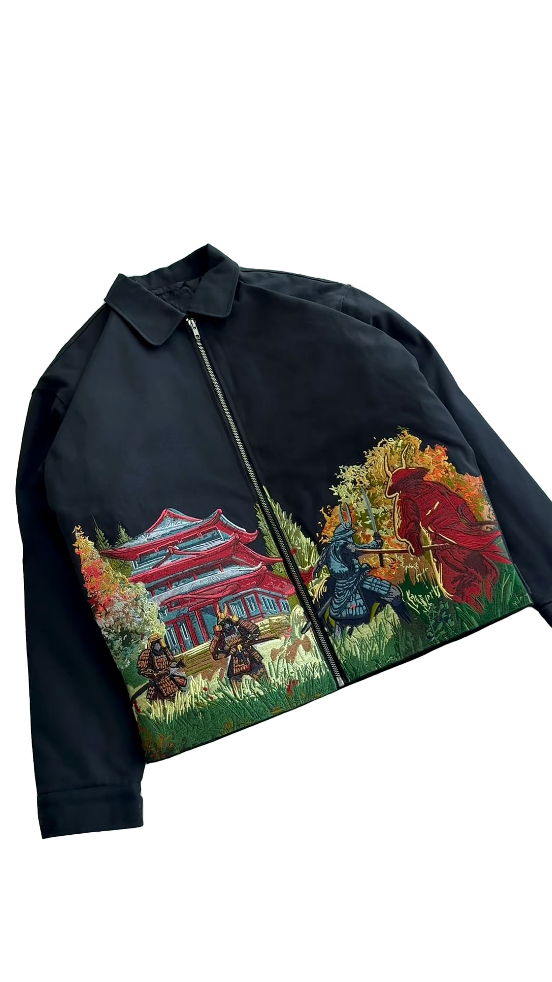 Samurai Duel Embroidered Work Jacket