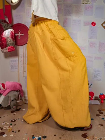 FLAX PLEATED WIDE-LEG PANTS