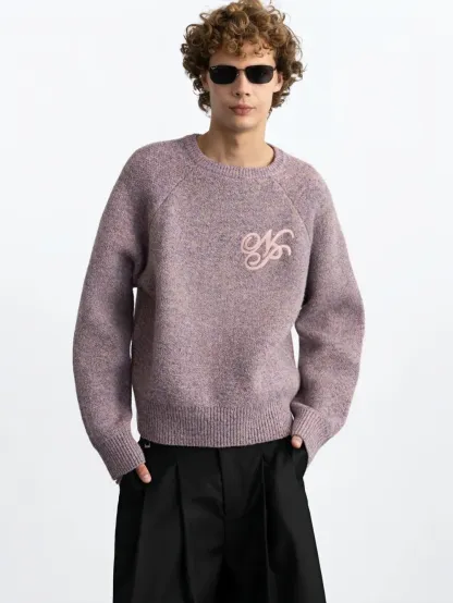 MELANGE BOXY KNIT SWEATER
