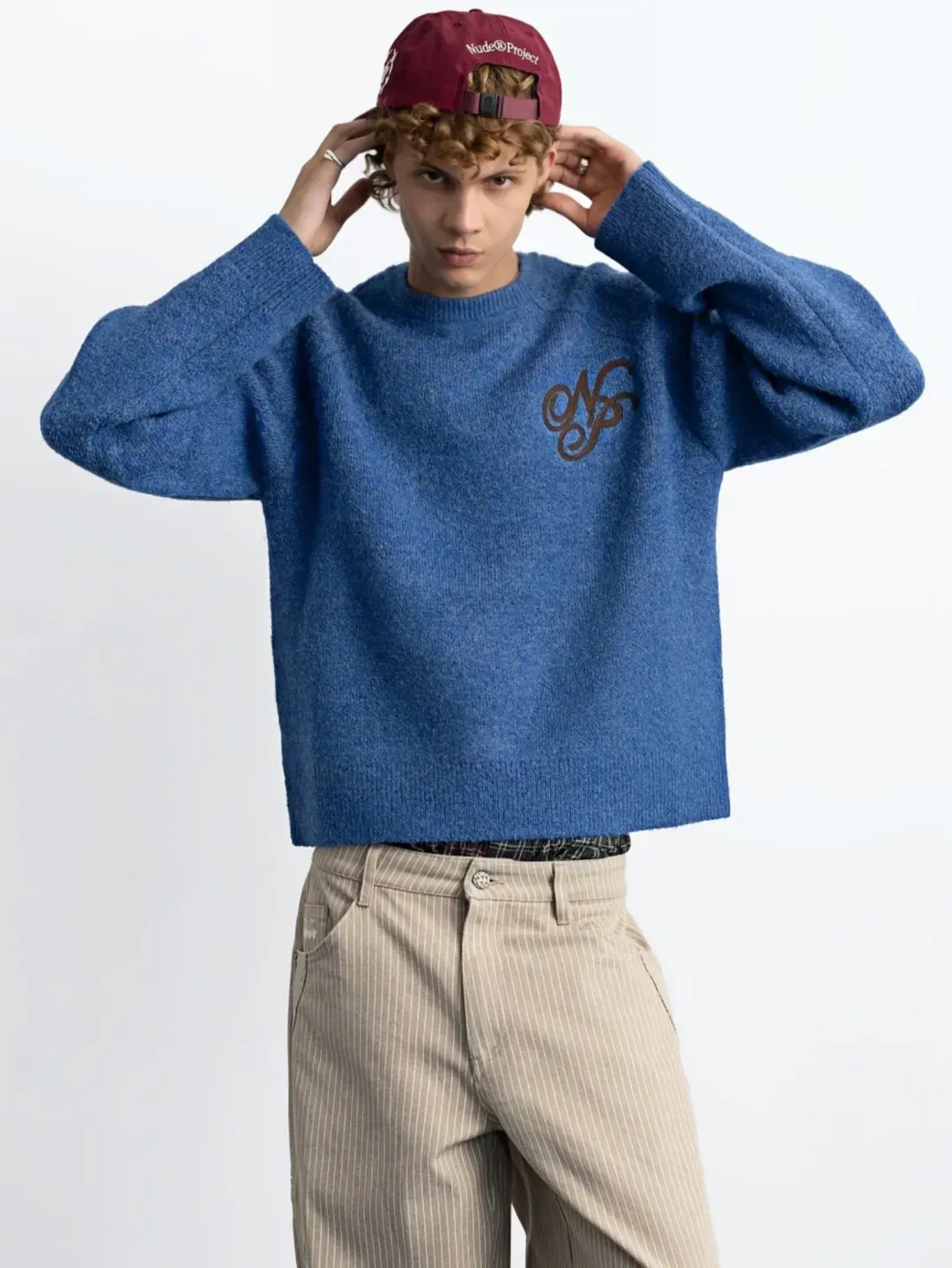 MELANGE BOXY KNIT SWEATER