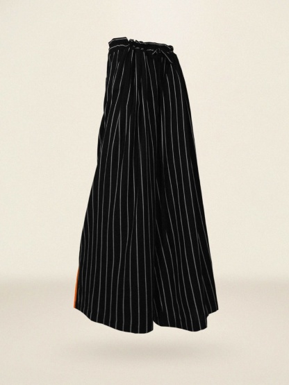 COLOR-BLOCK PLEATED TROUSERS