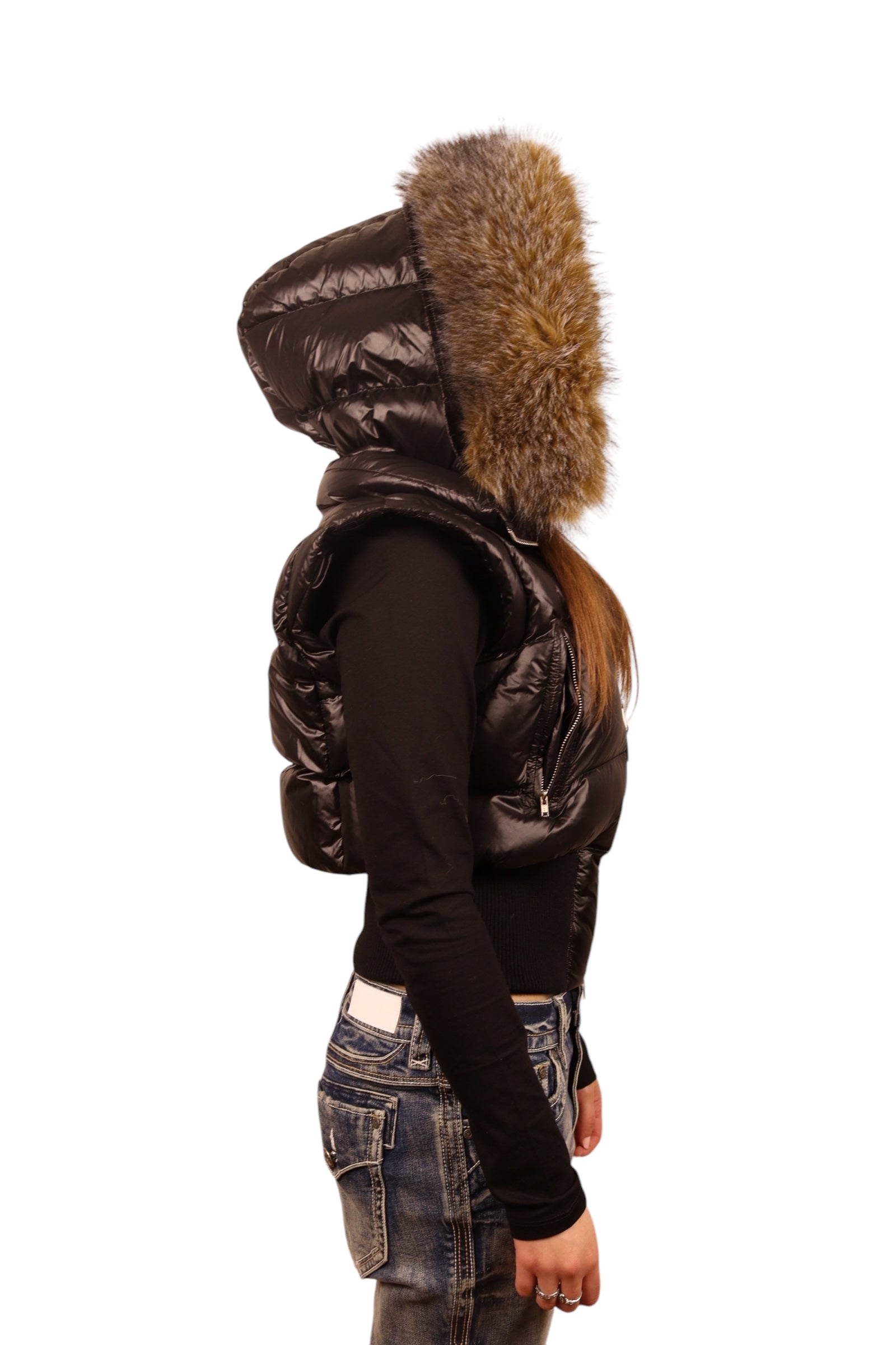 3 in 1 00s leather laqué jacket