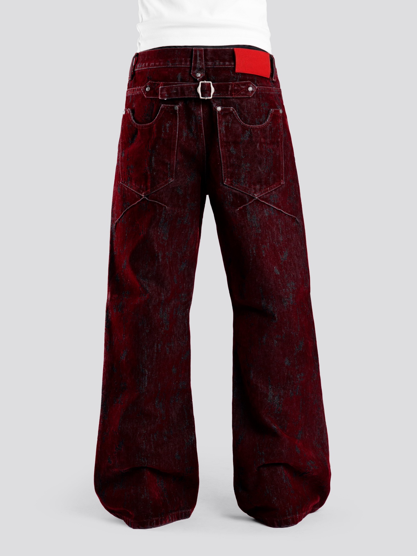 KNUCKLE BOOTCUT VELVET PANTS