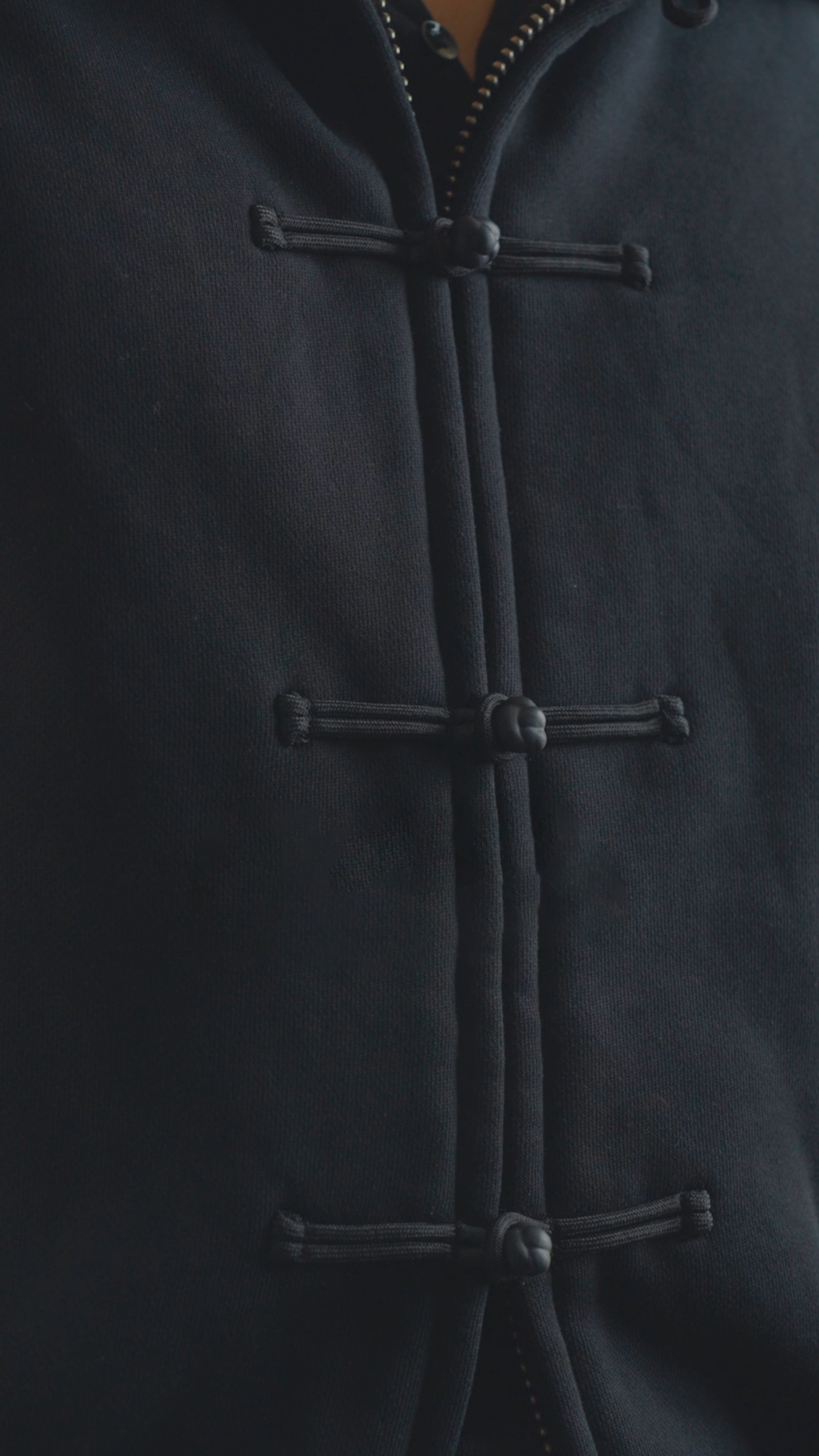ORIENTAL KNOT HOODED ZIP-UP